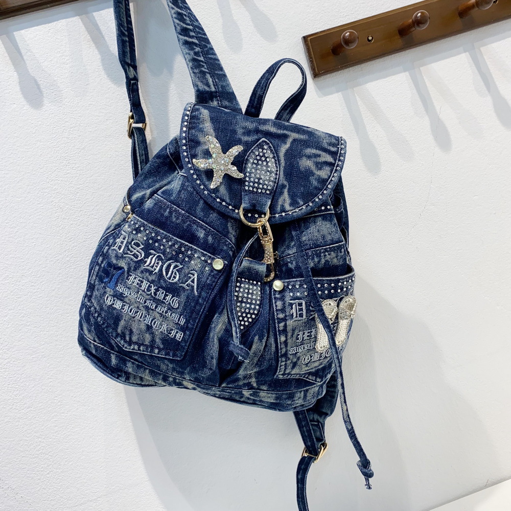 Luxury Bags Denim - iPinee Luxe Denim Vrouwen Rugzak Hoge