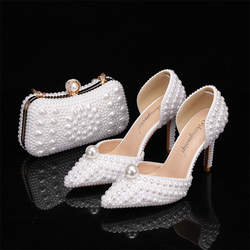 Luxury Bags For Women - Tas en schoenenset voor dames Parel