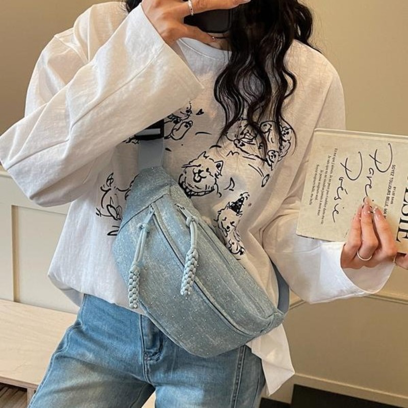 Luxury Bags Denim - 2026 nieuwe high-end hot stamping denim