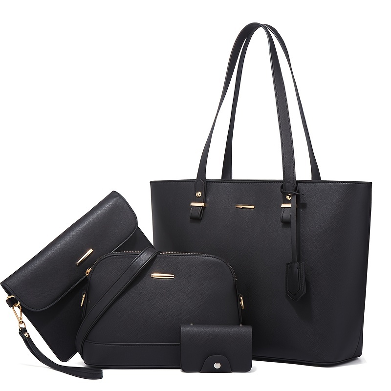 Shoulder Bag Slouchy - 4 stuks mode damestassensets effen kleur