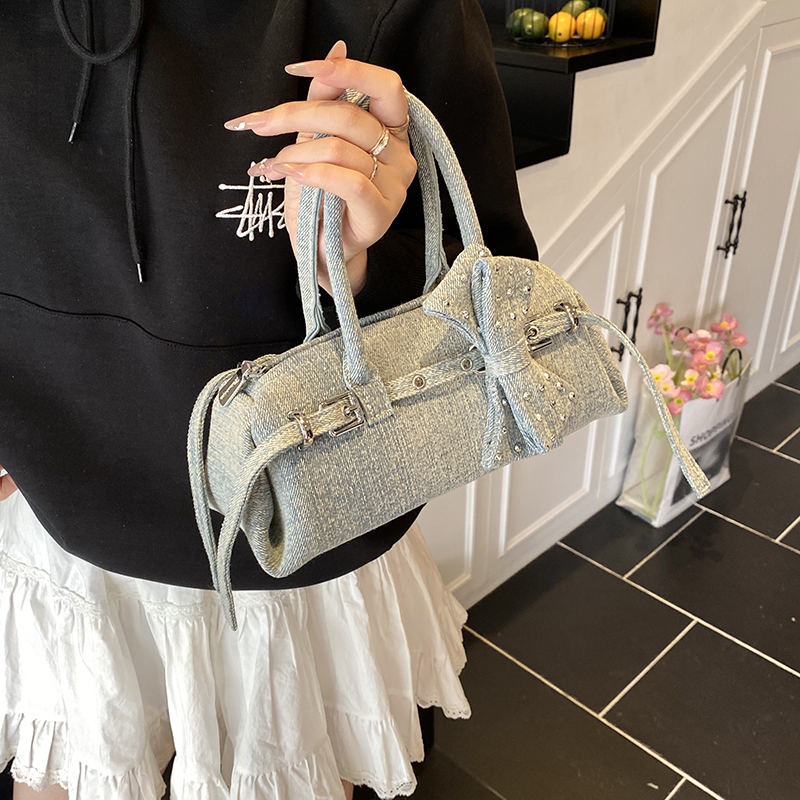 Sweetie Strik Kleine Bowlingta - Luxury Bags Denim recensie en prijs