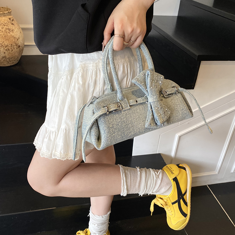 Sweetie Strik Kleine Bowlingta - Luxury Bags Denim recensie en prijs
