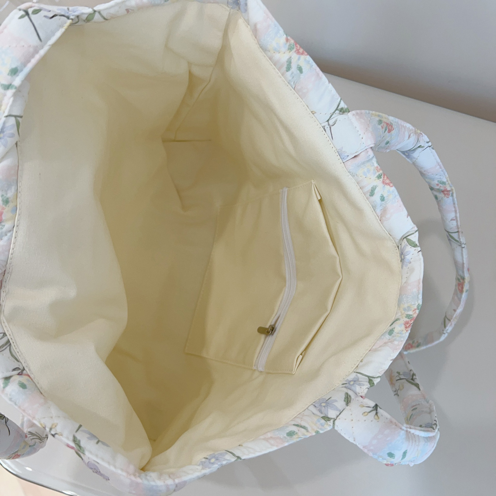 Franse bloemen-quilted tote ba - Shoulder Bag Slouchy recensie en prijs