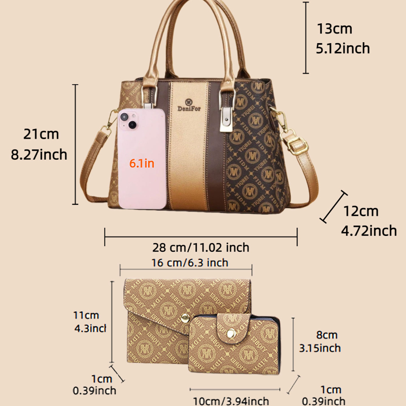3-delige set dameshandtassen m - Luxury Bags For Women recensie en prijs